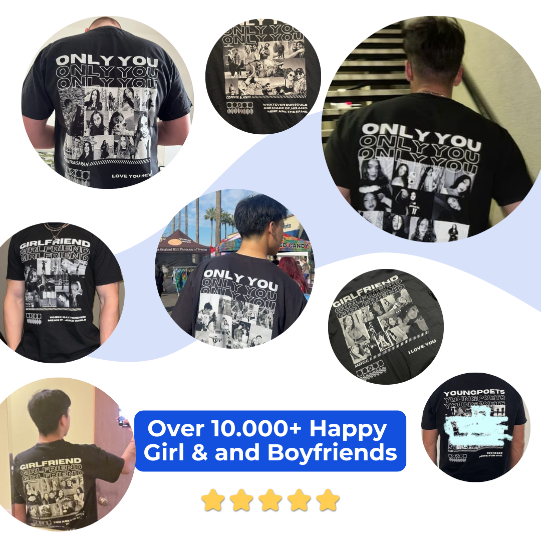 Custom T-Shirt with Photos for Couples