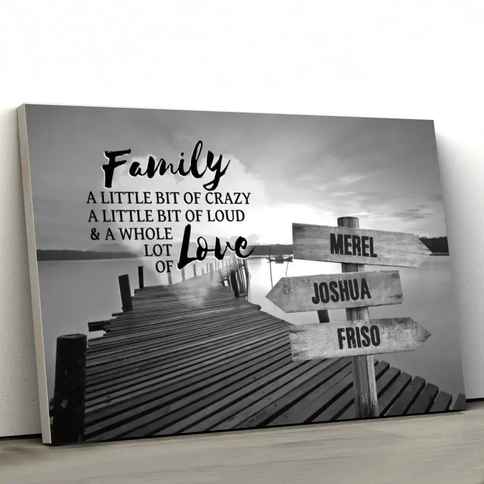 Custom Familie Namen Canvas | Love