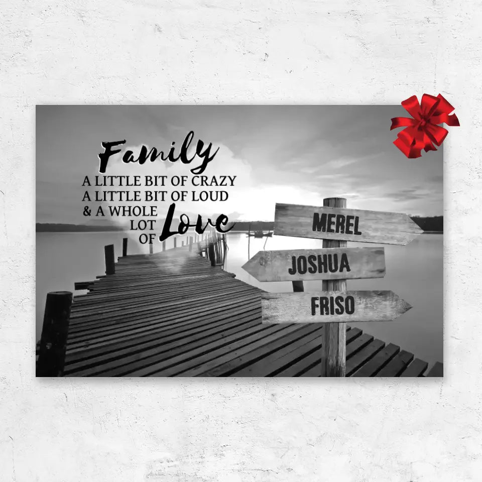 Custom Familie Namen Canvas | Love