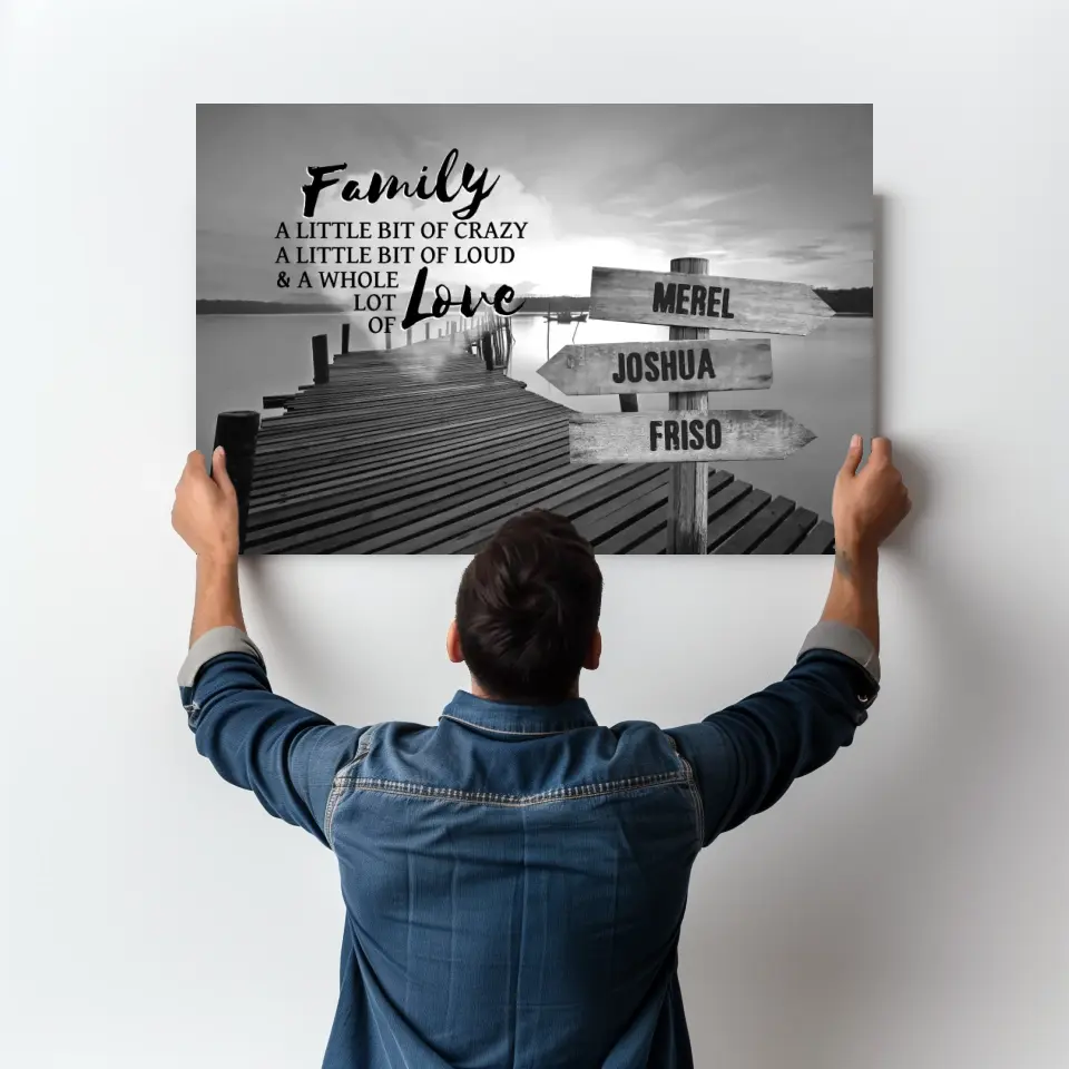 Custom Familie Namen Canvas Love