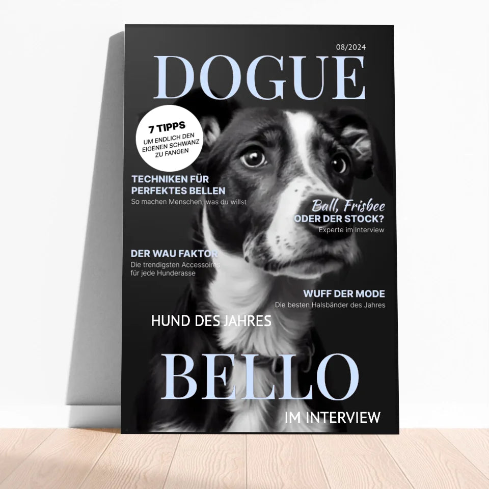 Personalized Poster Dog Magazine “DOGUE”