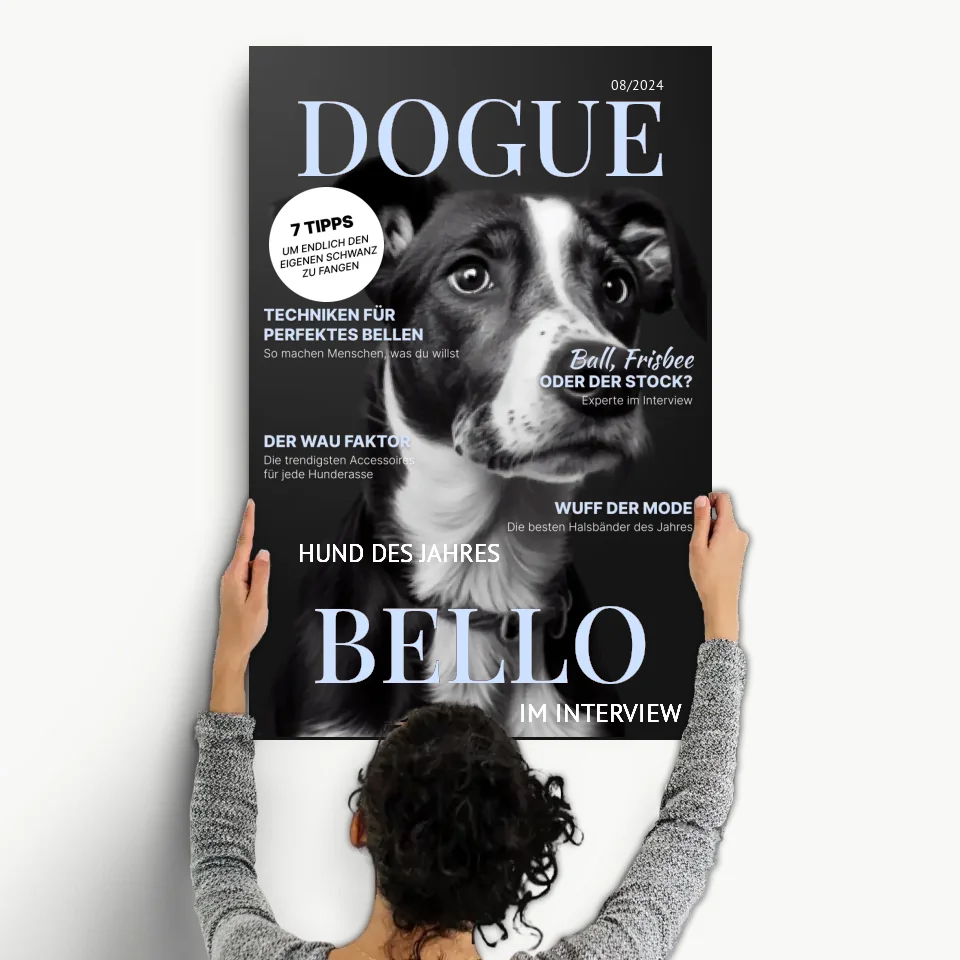 Personalized Poster Dog Magazine “DOGUE”