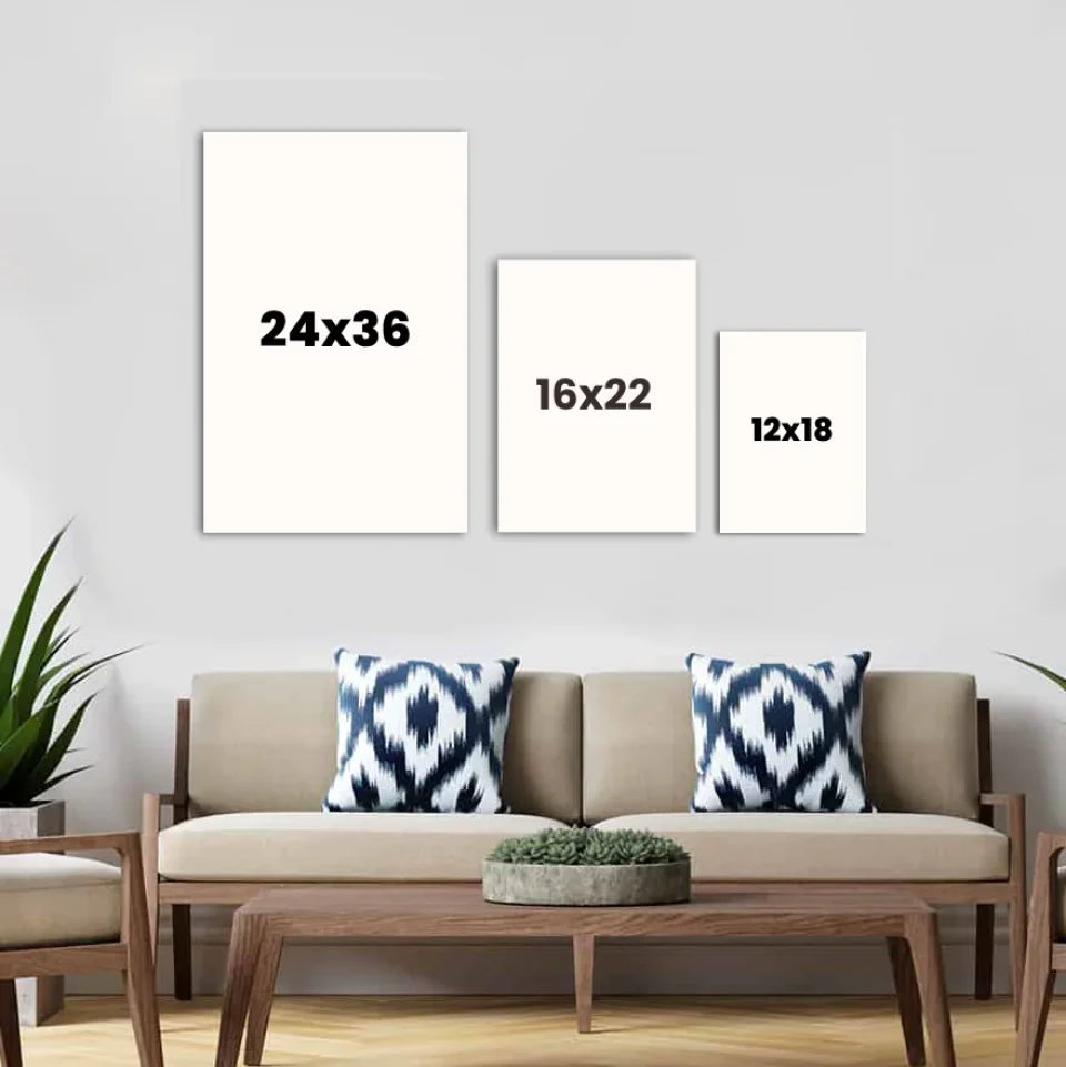 canvas size guide (inches)