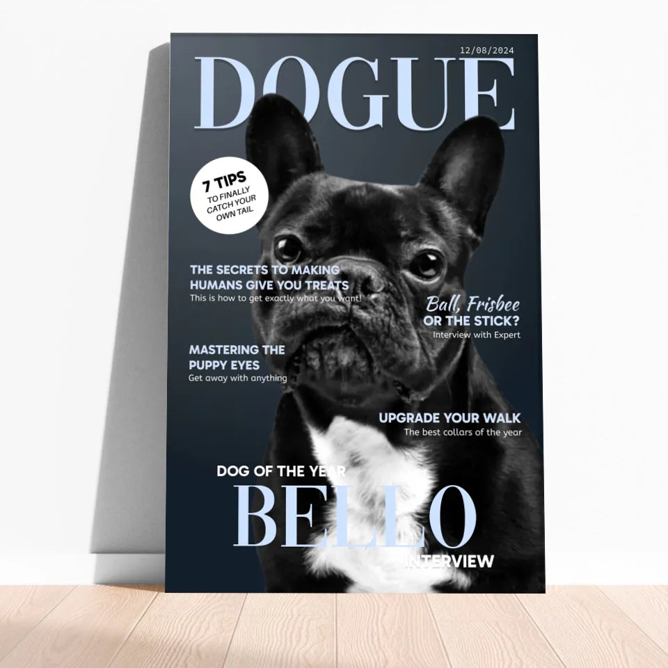 Personalized Dog Magazine “DOGUE” Portrait