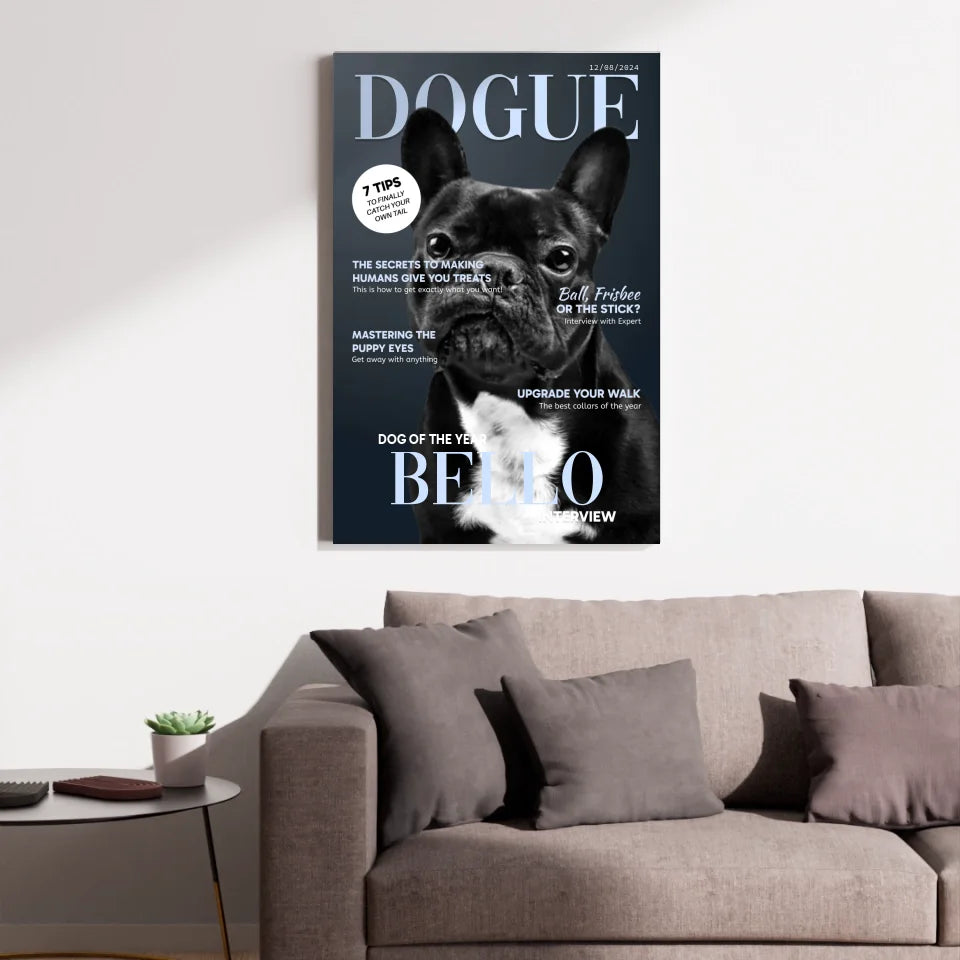 Personalized Dog Magazine “DOGUE” Portrait