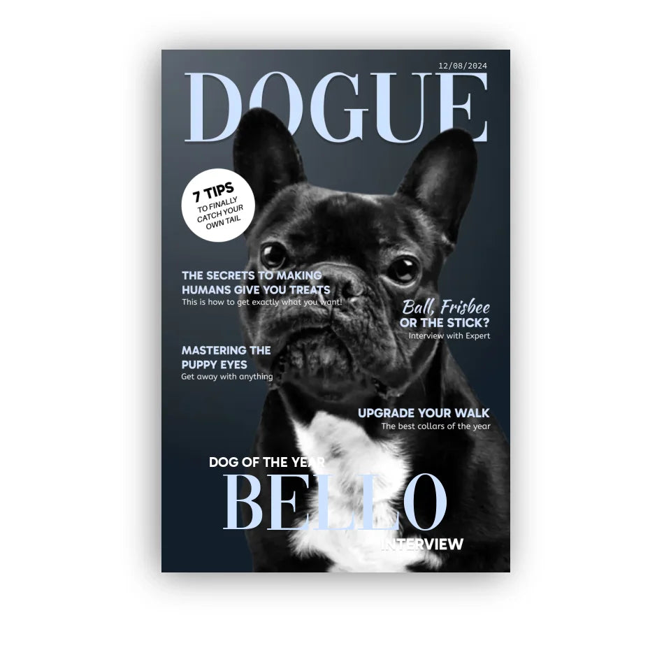 Personalized Dog Magazine “DOGUE” Portrait