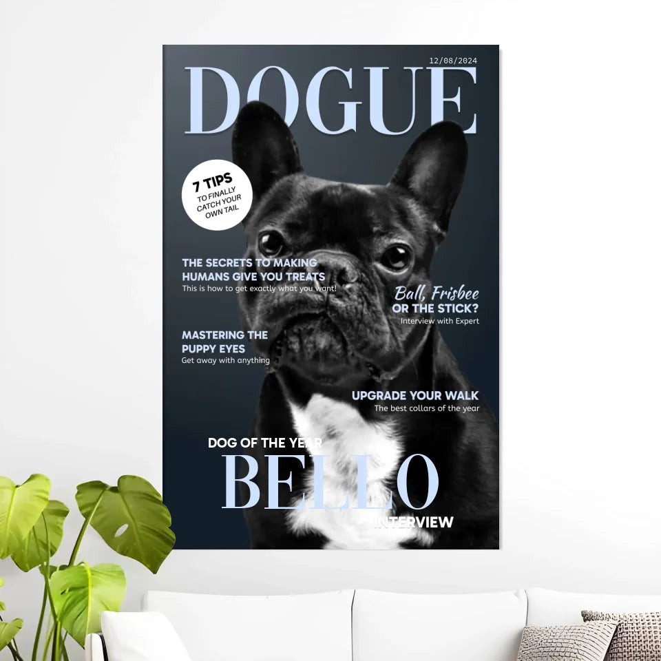 Personalized Dog Magazine “DOGUE” Portrait