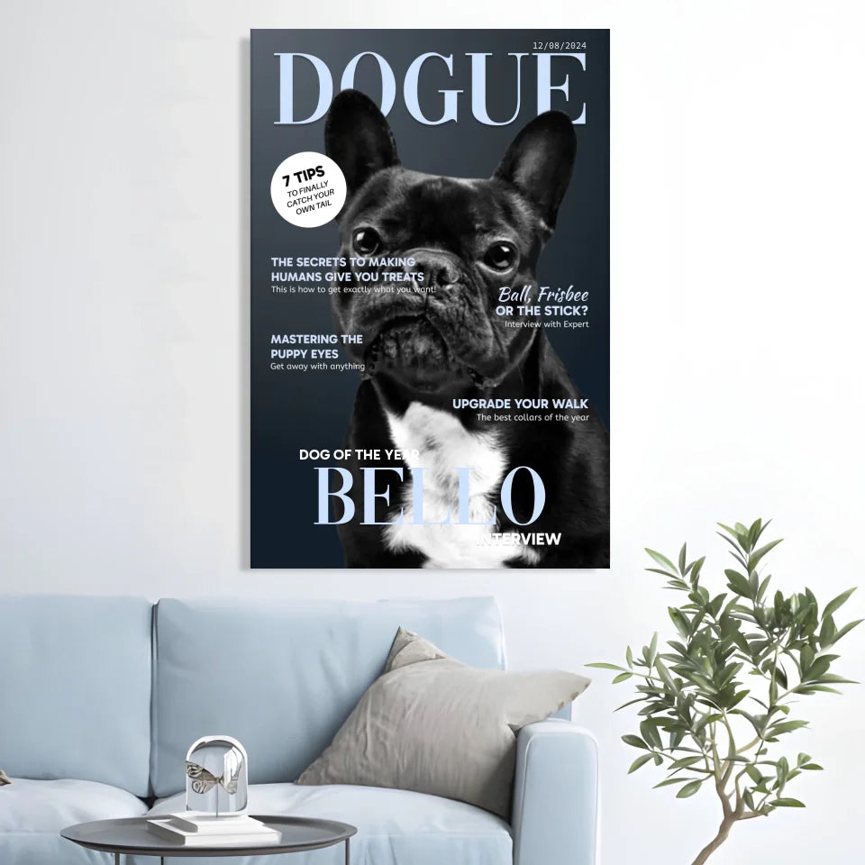 Personalized Dog Magazine “DOGUE” Portrait