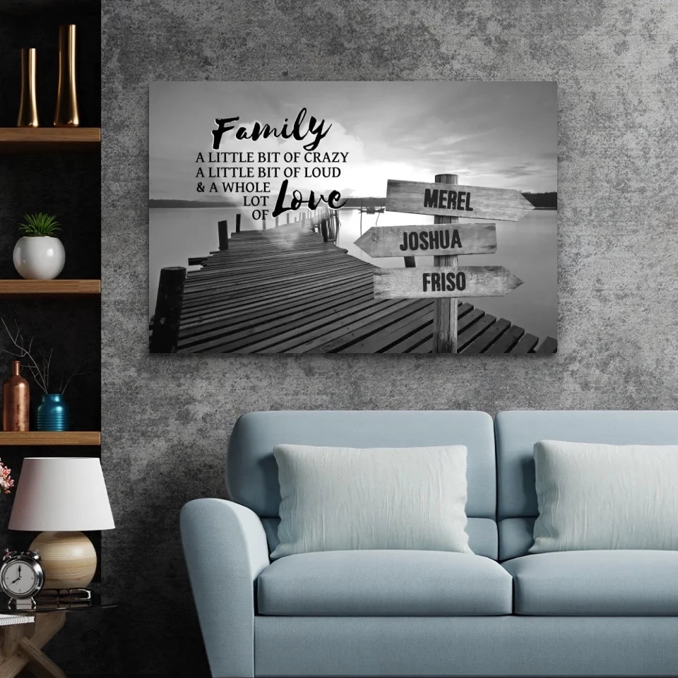 Custom Familie Namen Canvas Love