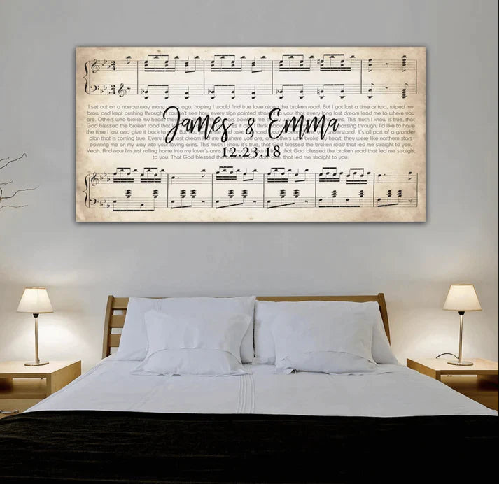 Custom Lyrics Canvas Horizontal