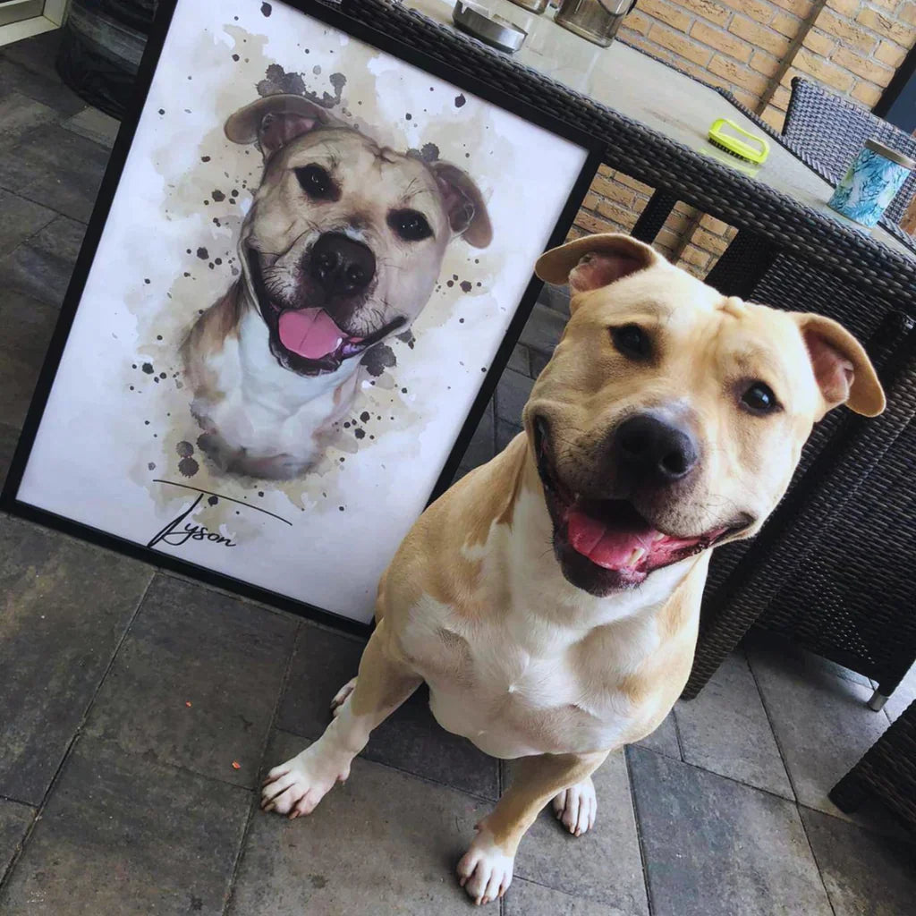 Custom Watercolor Pets Portrait