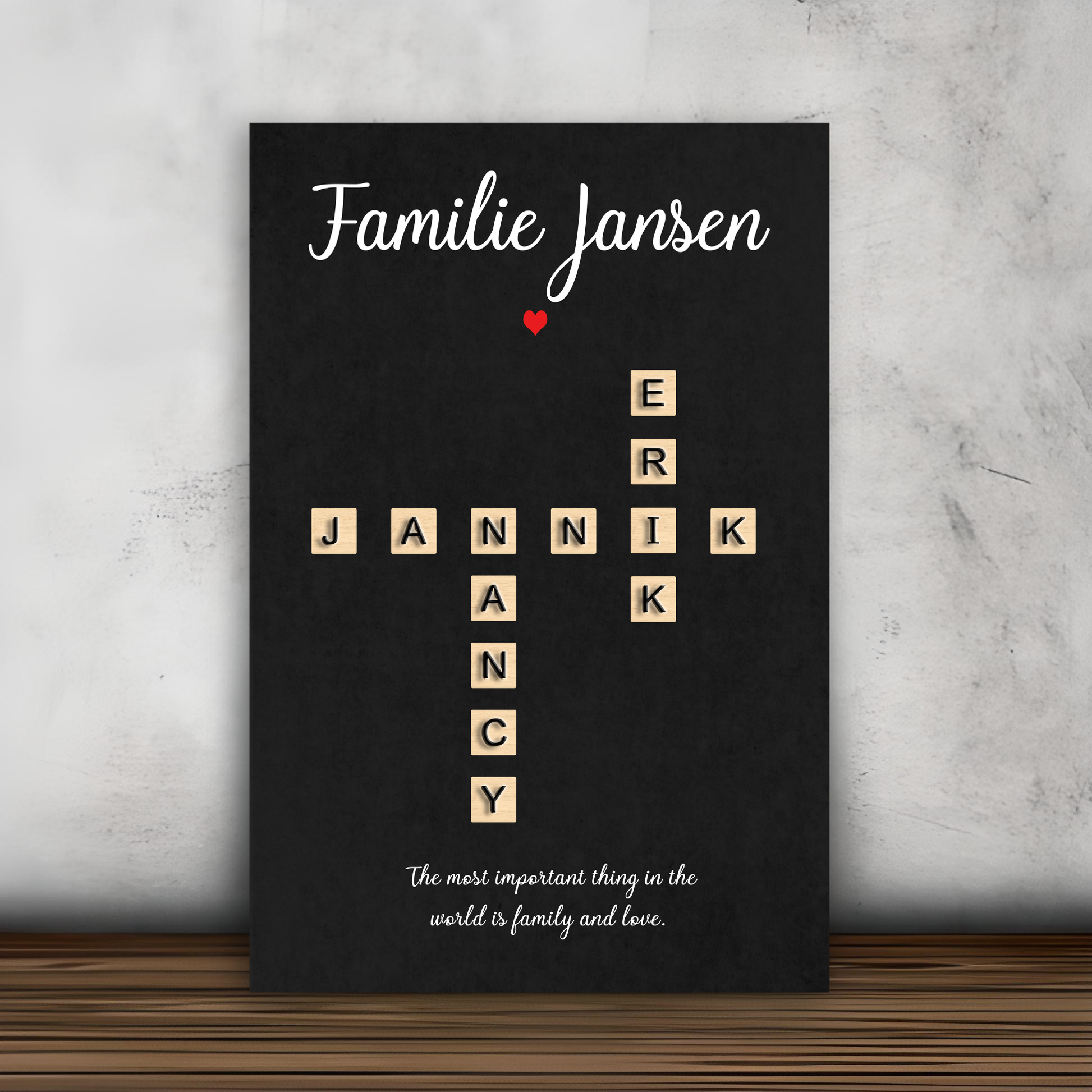 Scrabble Family Names Canvas