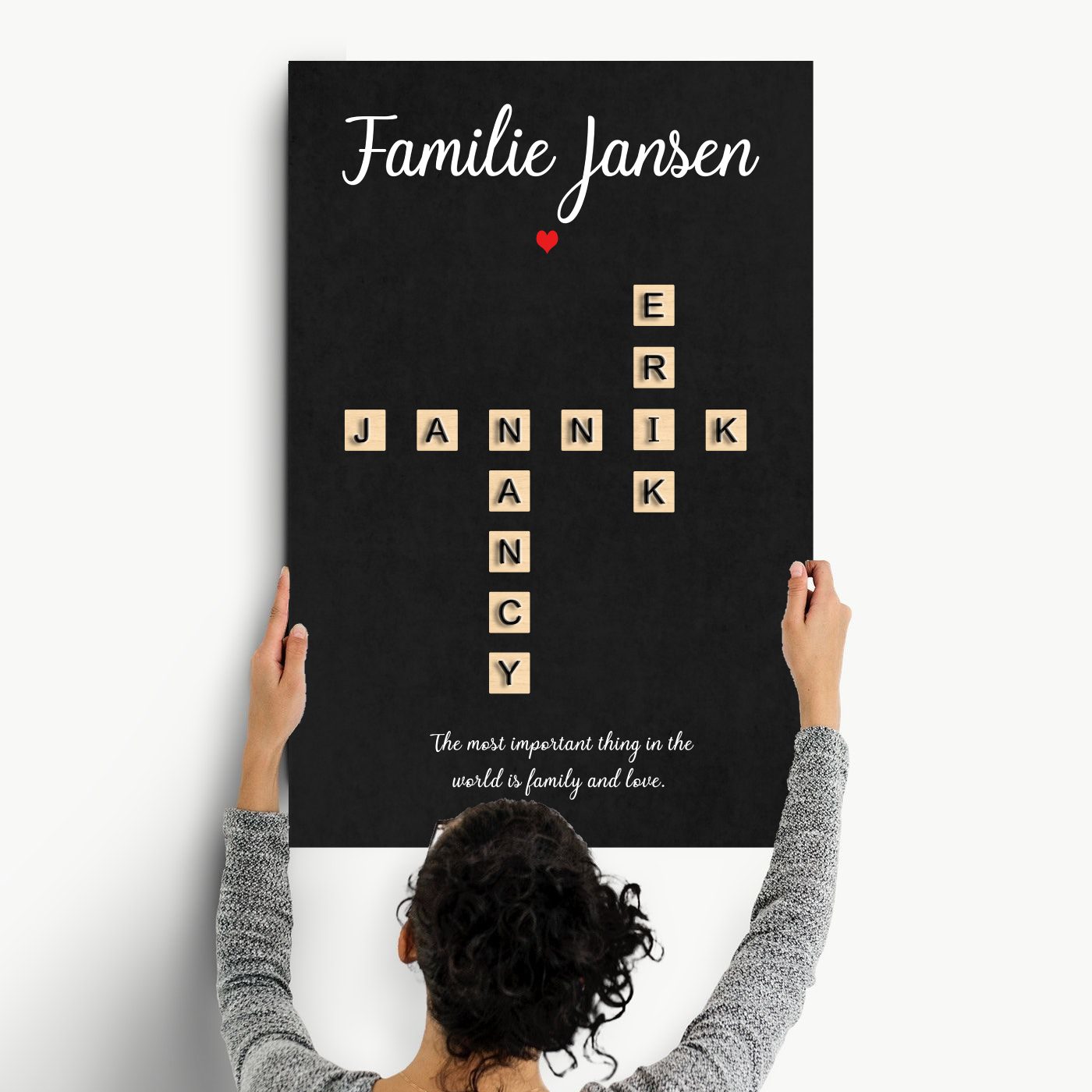 Scrabble Family Names Canvas